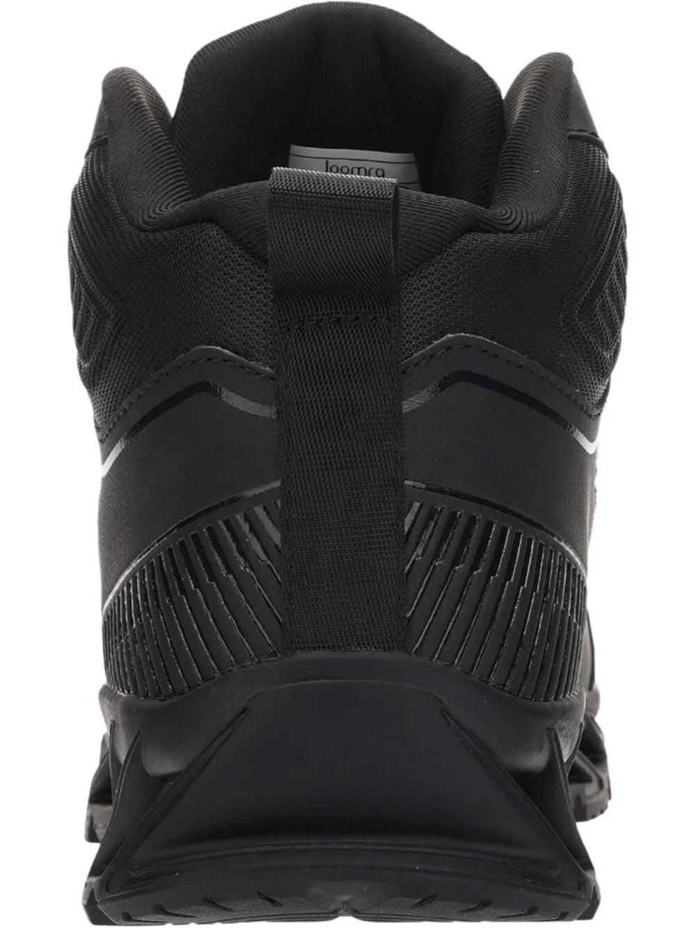 Joomra Men's Pure Black Rubber Leather High Top Athletic Inspire Lace Up Sneaker